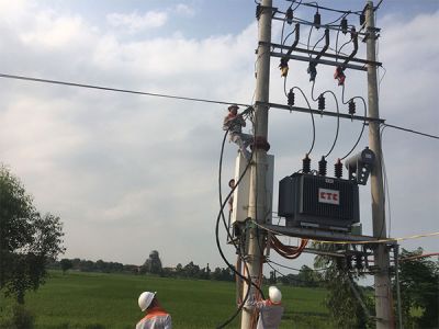 Thi công trạm điện hạ thế 02